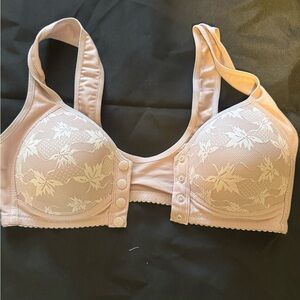 Mujiting lace pale pink bra
